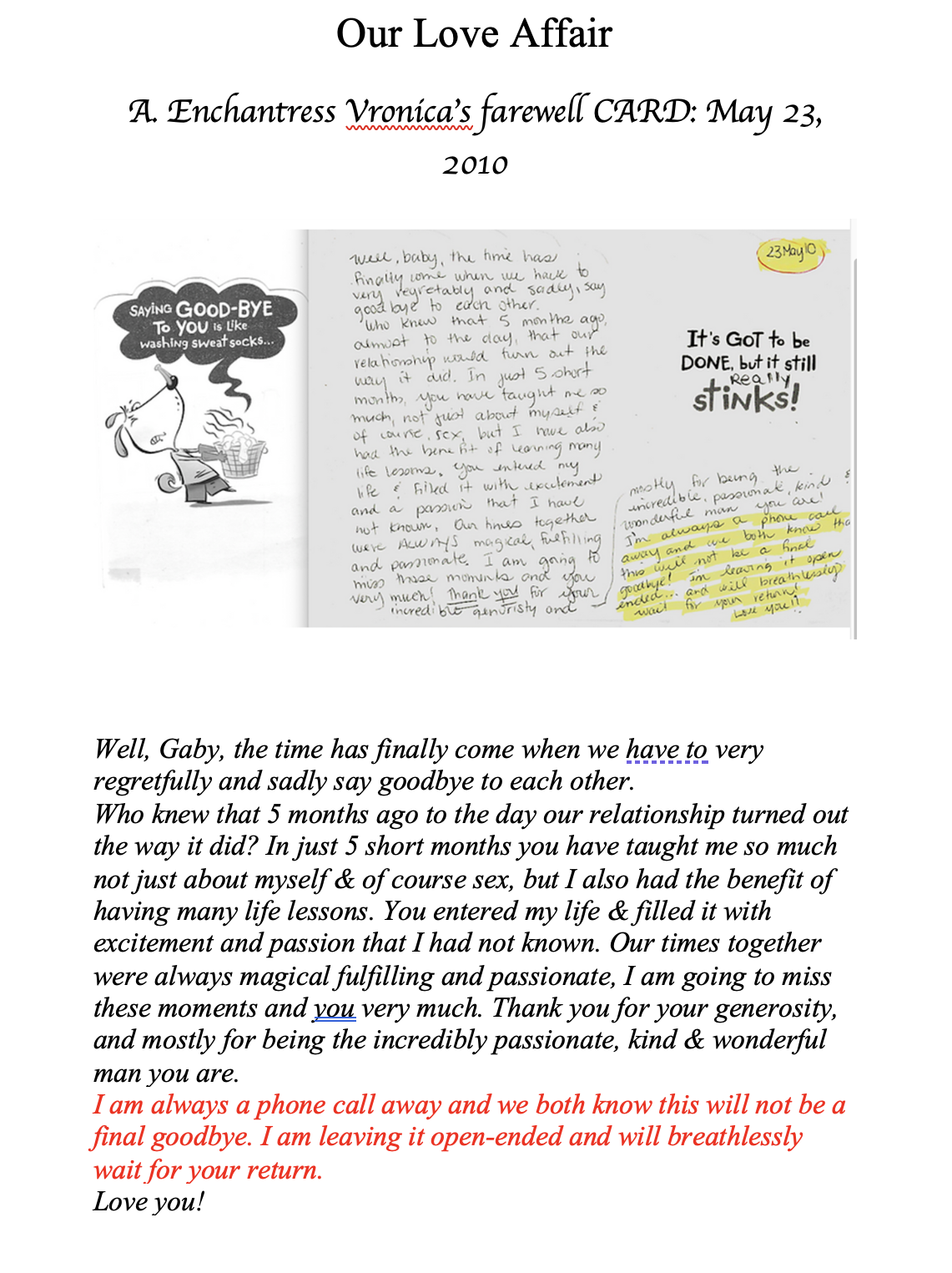 Farewell Card